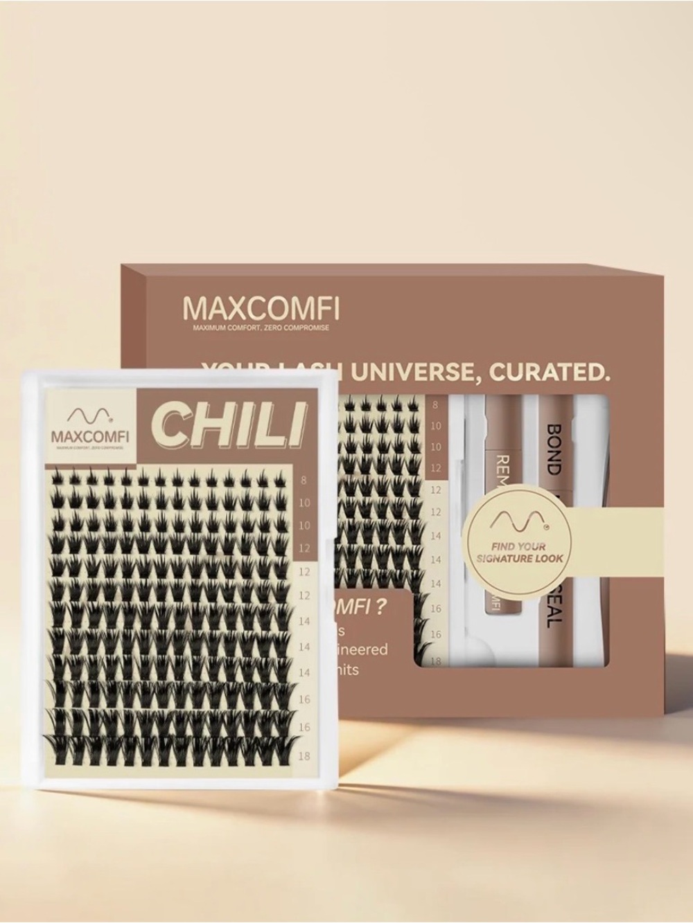 MAXCOMFI CHILI Bold Hybrid Volume Lash Cluster Kit